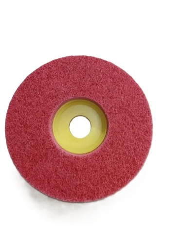 Wool Felt Polishing Wheel - Wool Felt, 4 Inch Diameter, 30mm Thick, Red Solid