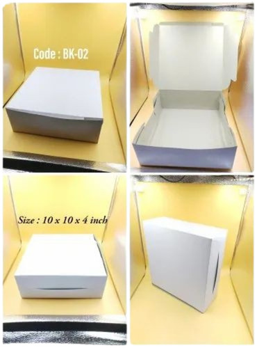 1 Kg - Plain White Cake Box