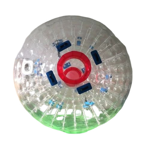 10 Feet Tpu Zorbing Ball - Transparent, 80 kg, Dotted Plain Circle | Durable, Good Quality