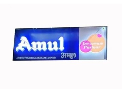 Acrylic Backlit LED Sign Board - Acrylic, 2x4 Feet, Multi Color, 220-300V, Customized Size | Advertisement, Good Quality