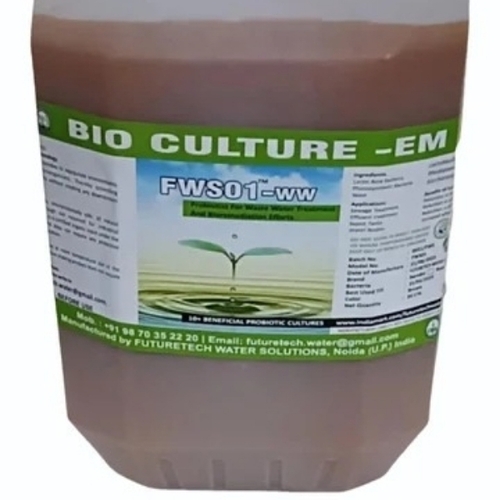 Bio Culture Bacteria Solution FWS - Dark Brown 5 Liter Can >10 Billion CFU/g 99% Purity | Industrial Liquid Cellulase Enzyme Production