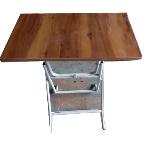 Brown Engineered Wood Folding Tables - Solid Wood, 18x30 Inch, Brown, Foldable | Easy to Clean, Eco-Friendly, Polished Finish