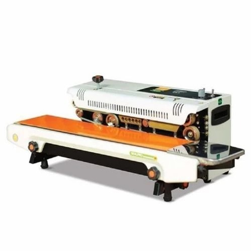 Continuous Band Sealing Machine - Mild Steel, 12 mm, White, 750W | Automatic, Horizontal, Industrial Use