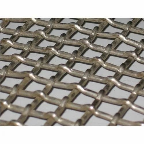 Double Crimped Wire Mesh - Mild Steel, 15 Meter Roll, Silver | MS Material, Mill Finish