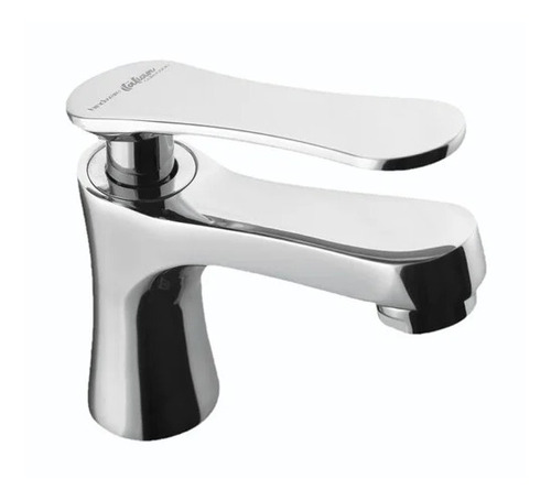 F360001SCP Brass Pillar Cock - Brass, Silver, Polished Finish | Single Handle, Deck Mount, Corrosion Resistant