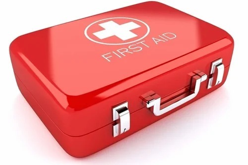 First Aid Box - Plastic, Wall Mounted, Red | Durable, Rectangular, Hospital Use