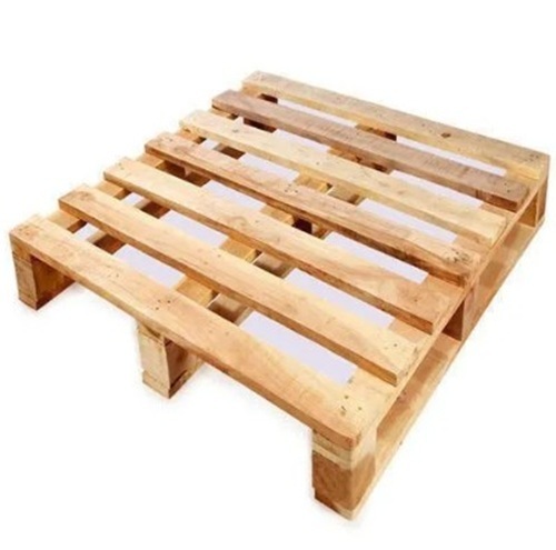 Industrial Wooden Pallet - Rubber Wood, 10-20 mm Thick, 4 Way Entry, Brown | Moist Proof, Packaging Use