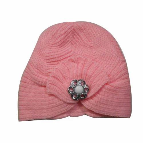 Kids Durable Woolen Cap - Customized Size Pink Wool | Stylish Trendy Quick Dry Comfortable Fit