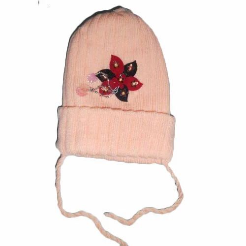 Kids Pink Color Woolen Cap - Wool Customized Size Pink | Elegant Design Quick Dry Comfortable Fit