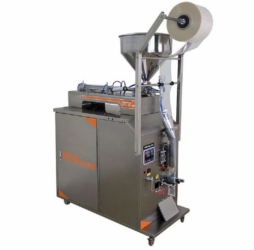 Liquid Filler Forming And Sealing Machine - Mild Steel, 12 Inches, Silver, 230V, 50Hz, 1000 Pouch/Hr, Piston Filling | Automatic, High Efficiency, Electric Drive