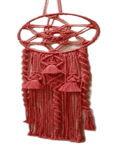 Red Macrame Wall Hanging