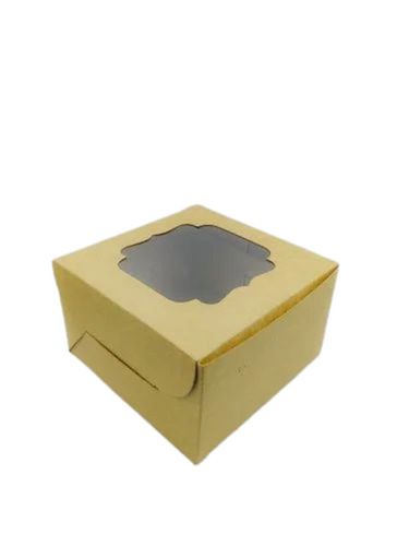 Square Cake Packaging Box - Color: Brown