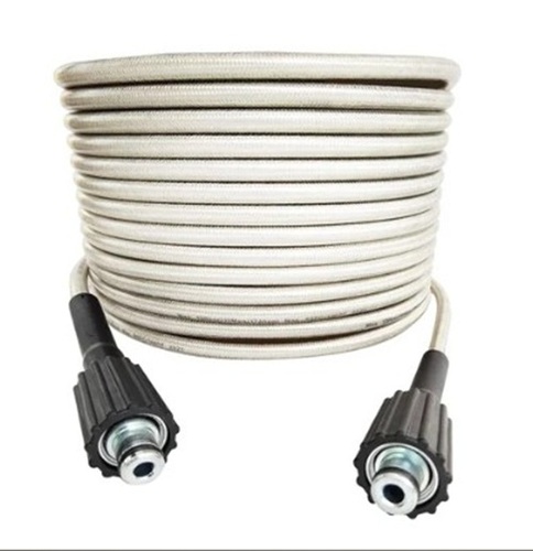 12m Ballorex Car Washer Hose Pipe - PVC, 6mm Diameter, White, Spray Type