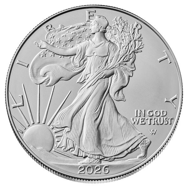 2026 American Silver Eagle 1 Oz $1 1 Roll Twenty 20 Bu Coins In Mint Tube