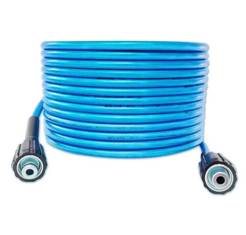 2750psi Ballorex Car Washer Hose Pipe - 6mm Diameter, 11m Length, Blue | Hard, Round, Industrial Spray Hose