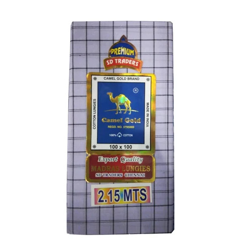 40s Fabric Black & White Cotton Lungi