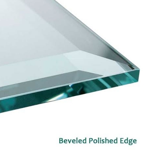Beveled Polished Edge Glass Table Top - Tempered Glass, Smooth Edges | Scratch-Resistant Durable Surface