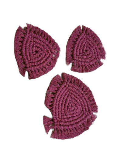 Macrame Maroon Handmade Coasters
