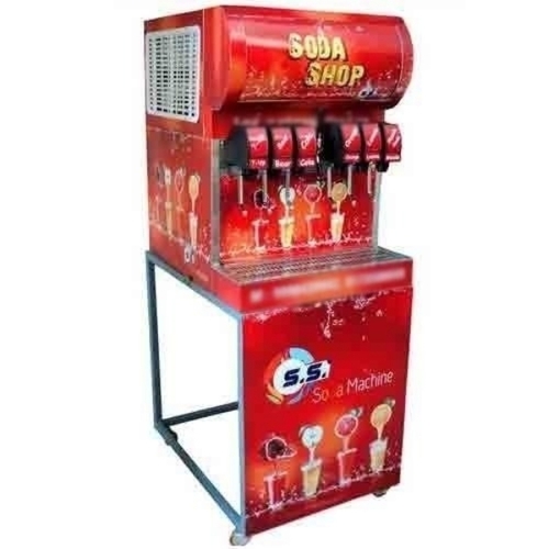 Stainless Steel Body, 350 Liters Capacity, 6+2 Flavors Configuration Automatic Soda Dispenser Machine