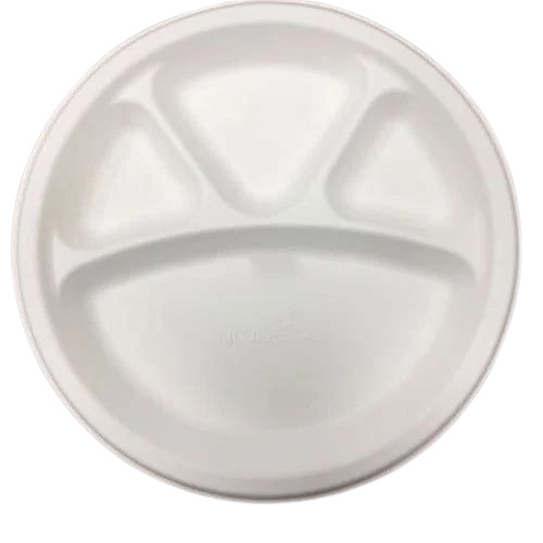 Biodegradable Disposable Food Tray - Paper 12 Inch, White, Round | Eco-Friendly, Good Quality