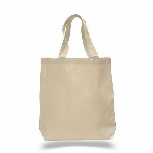 Canvas Cotton Bag - Canvas Material, Various Sizes, Cream Color | 5 Kg Capacity, Handled, Customized Design