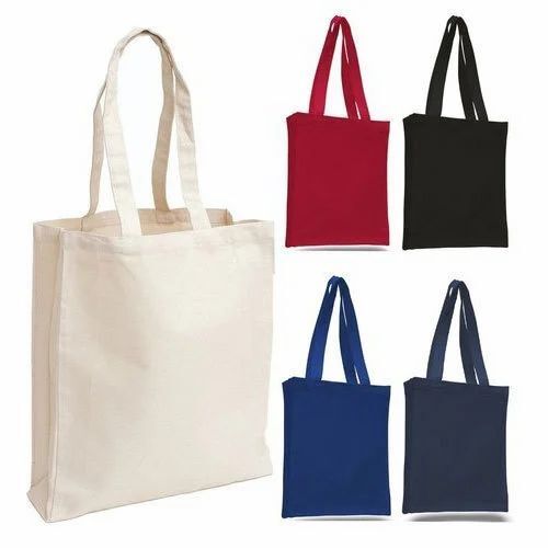 Cotton Shopping Bag - Cotton Fabric, Customized Size, Multicolor | Handles, Open Closure, 5-10 Kg Capacity
