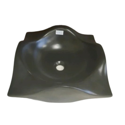 Designer Bathroom Wash Basin - Ceramic Black Floor Mounted | Crack Proof Anti Corrosive Scratch & Chemical Resistant With Faucet Hole