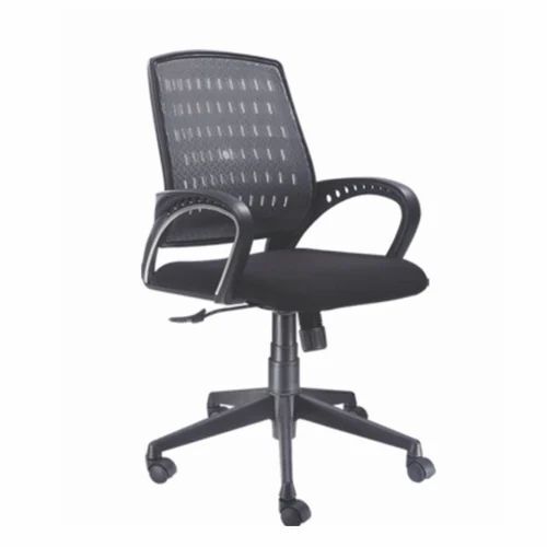 Evo Mesh Office Chair - Stainless Steel, Standard Size, Black | Durable, Easy To Clean, Eco-Friendly