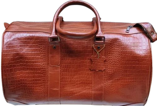 Leather Brown Plain Travel Bags