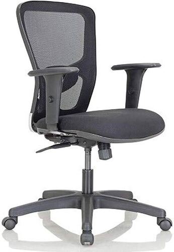 Medium Back Jazz Office Chair - Stainless Steel, Standard, Black | Durable, Easy to Clean, Eco-Friendly