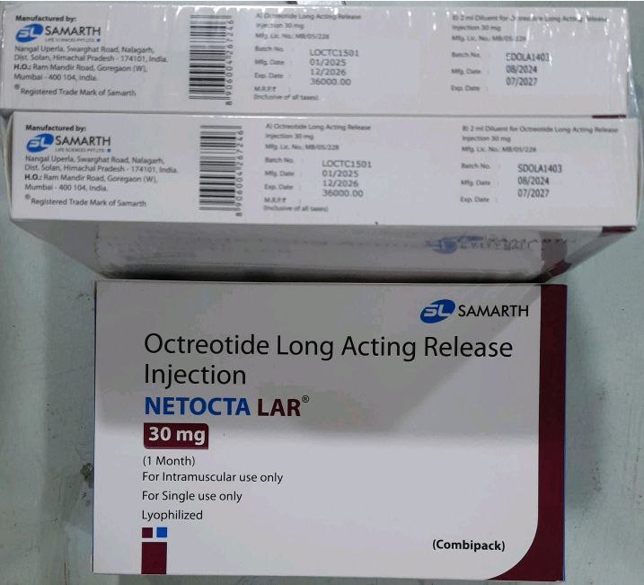 Netocta Lar Octreotide Long Acting Release Injection 30 Mg - Color: White To Off-White Lyophilized Powder In A Vial