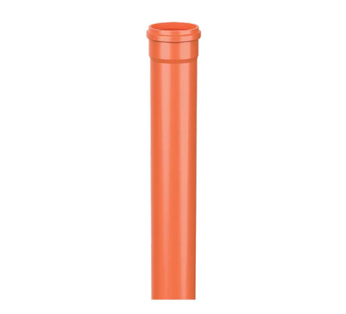 PVC Drainage Pipe - Foamcore 110mm x 6m Orange, SN4, Sol Fit, Leak Proof, Polished