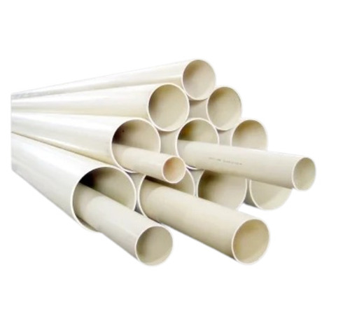Rigid PVC Pipes - 4 Inch Diameter, 6 M Length, White/Grey, Leak Proof, Polished Surface