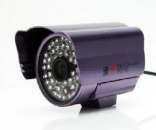 Sir 648 Ir Camera - Plastic Material, Purple Color, 1/3 CCD, 420TVL, 6mm Lens, 48 IR LEDs, 25m IR Distance | Indoor Outdoor Use, Hotels, Offices, Banks