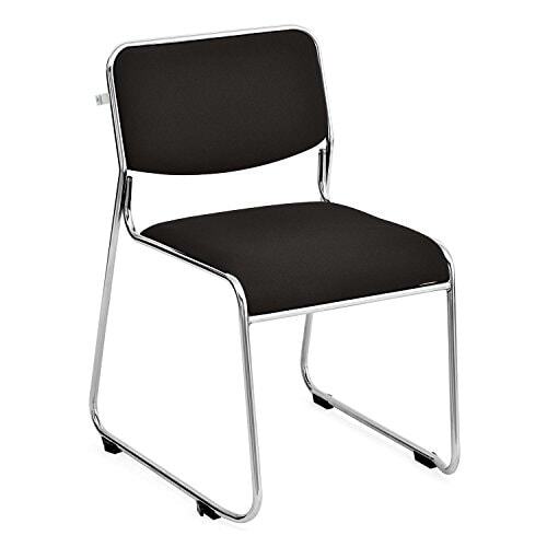 Stylish Visitor Chairs - Stainless Steel, Standard Size, Black | Durable, Easy to Clean, Eco-Friendly