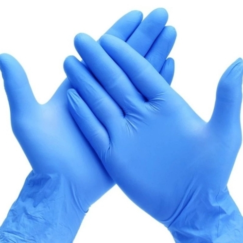 Surgical Hand Gloves - Nitrile Material, Standard Size, Blue, Powdered | Sterile, High Elasticity, Tear Resistant, Ambidextrous Design