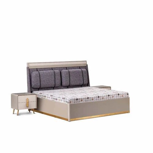 Termite Free Wooden Bed - Wood, Standard Size, Gray | Durable, Eco-Friendly, Folded, Indian Style