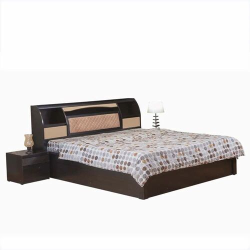 Wooden Designer Bed - Wood Standard Size Brown, Folded | Durable, Eco-Friendly, Termite Free, Comfortable
