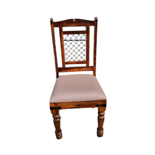 Wooden Dining Chair - Shesham Wood, Light Brown, Indian Style | Easy to Clean, Eco Friendly, No Assembly Required
