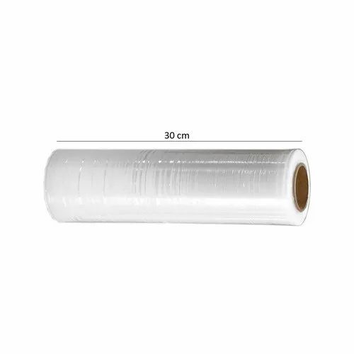 30 Cm Stretch Film Roll - LDPE 30 Cm x 400 M Transparent, Soft Finish, Eco Friendly, Water Resistant
