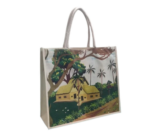 8Kg Digital Printed Canvas Bag - Canvas, 8 Kg, Multicolor | Moisture Proof, Loop Handle, Eco Friendly, Handwash