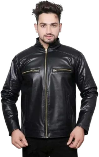 Biker Woolen Rexine Jacket - Age Group: Adult