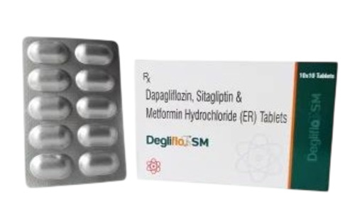Dapagliflozin - 10 Mg + Sitagliptin - 100 Mg - Tablet, Strip Packaging, 10 Tablets Per Pack, Effective Health-Care Agent