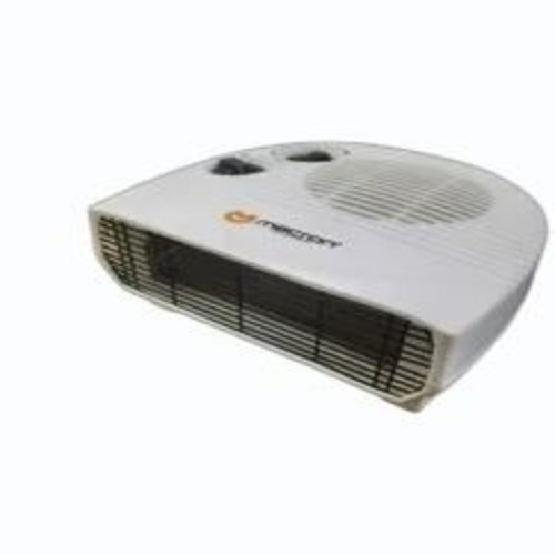 Electric Fan Heater - Copper Heating Element, 3 Rods, 2000w, White, Abs Plastic, Silver