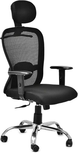 Executive Office Chair - Steel, Standard Size, Black | Corrosion Resistant, Durable, Eco-Friendly, Comfortable