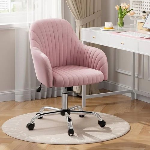 Fabric Office Chair - Standard Size, Pink | Corrosion Resistant, Durable, Eco-Friendly