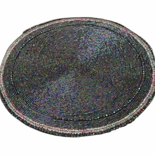Grey Beaded Table Mat