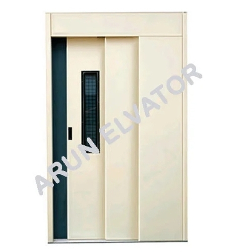 M.S Telescopic Door Elevator - Stainless Steel, 12 Persons, 440V | Mirror Finish, Corrosion Resistant, Anti Skid Flooring, LED Lighting, Ventilation Fan, Safety Handrail