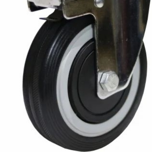Medical Esd Rubber Caster - Hard Rubber, All Sizes, Black | Smooth Rolling, Swivel Rotation, Load Bearing, Brake, Non-Marking, Floor Friendly, Quiet, Durable, Stainless Hardware