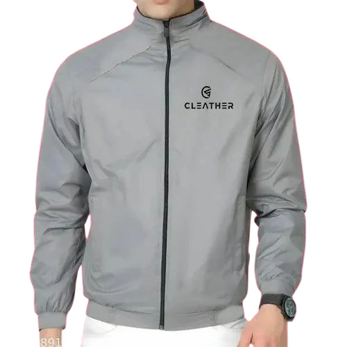 Mens Jacket - Polyester Material, Customized Size, Multiple Colors | Breathable, Washable, Hooded, Double Pockets, Elastic Bottom